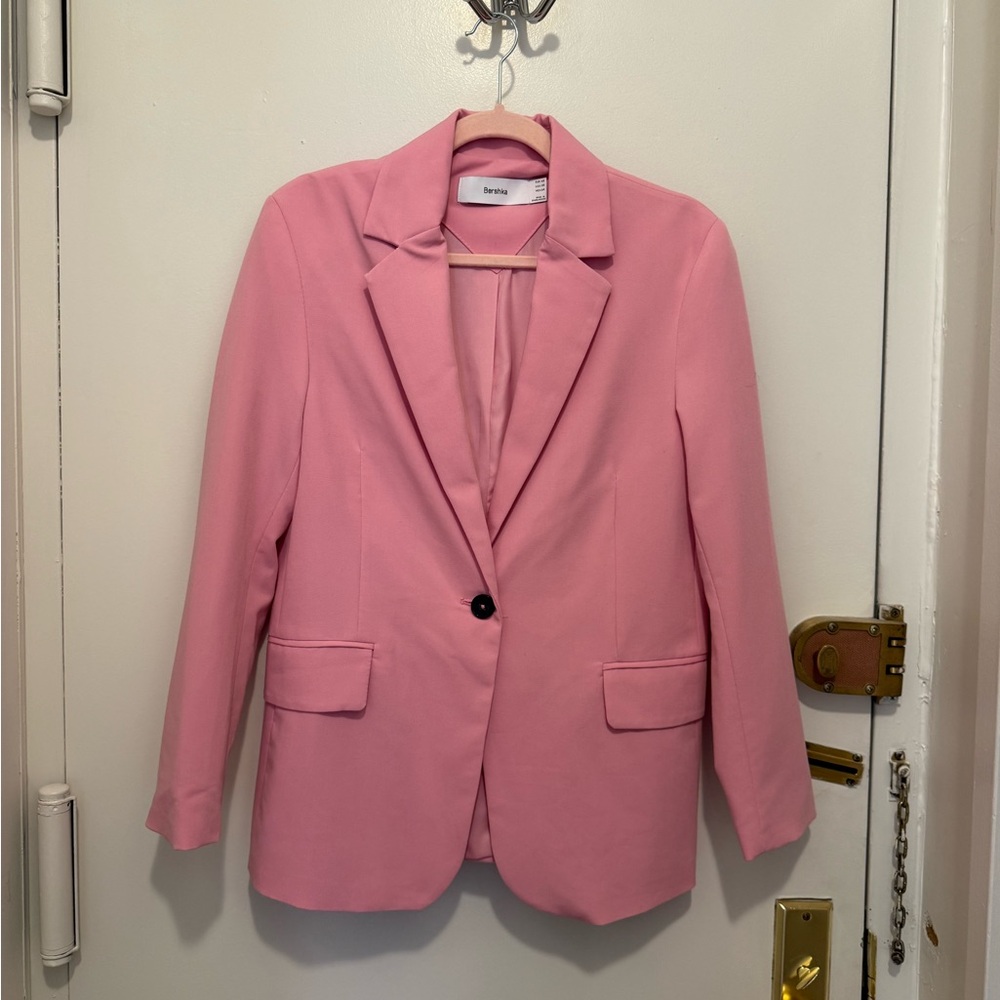 Bershka Pink Blazer Tailored Suit Jacket